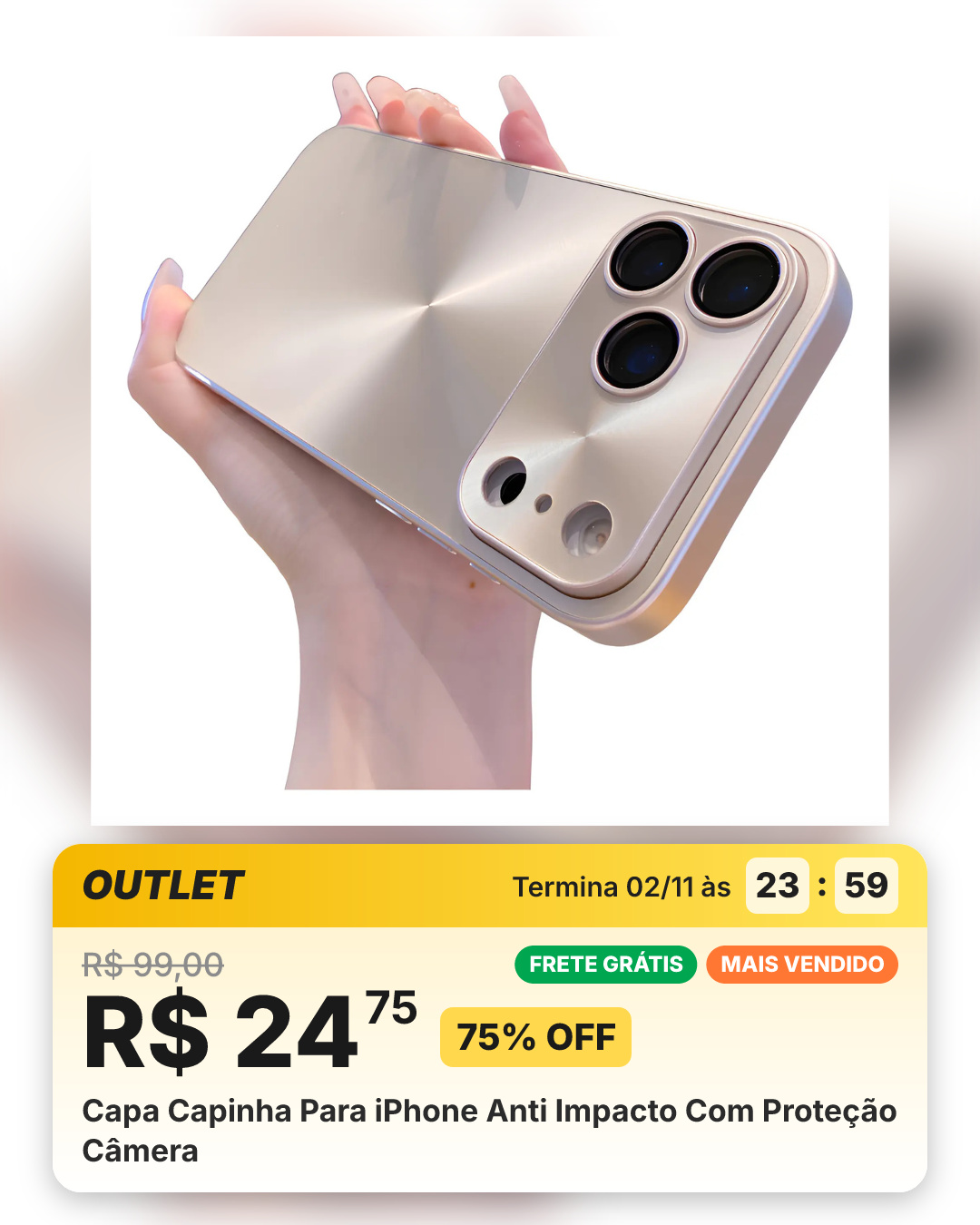 Capa Capinha Para iPhone Anti Impacto Com Proteção Câmera