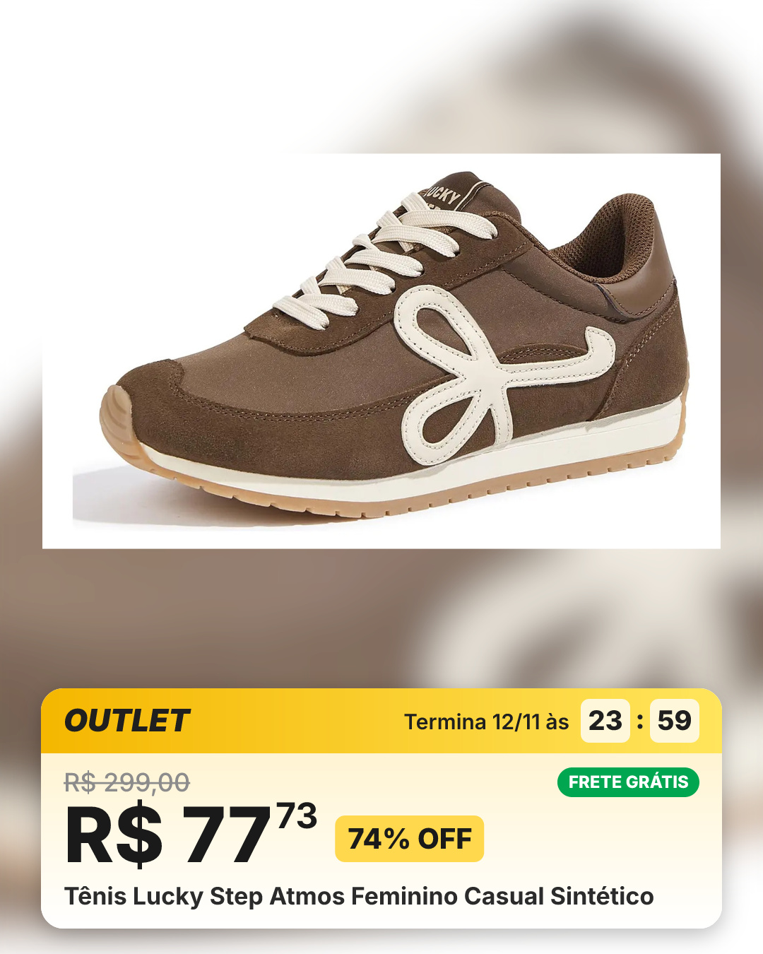 Tênis Lucky Step Atmos Feminino Casual Sintético