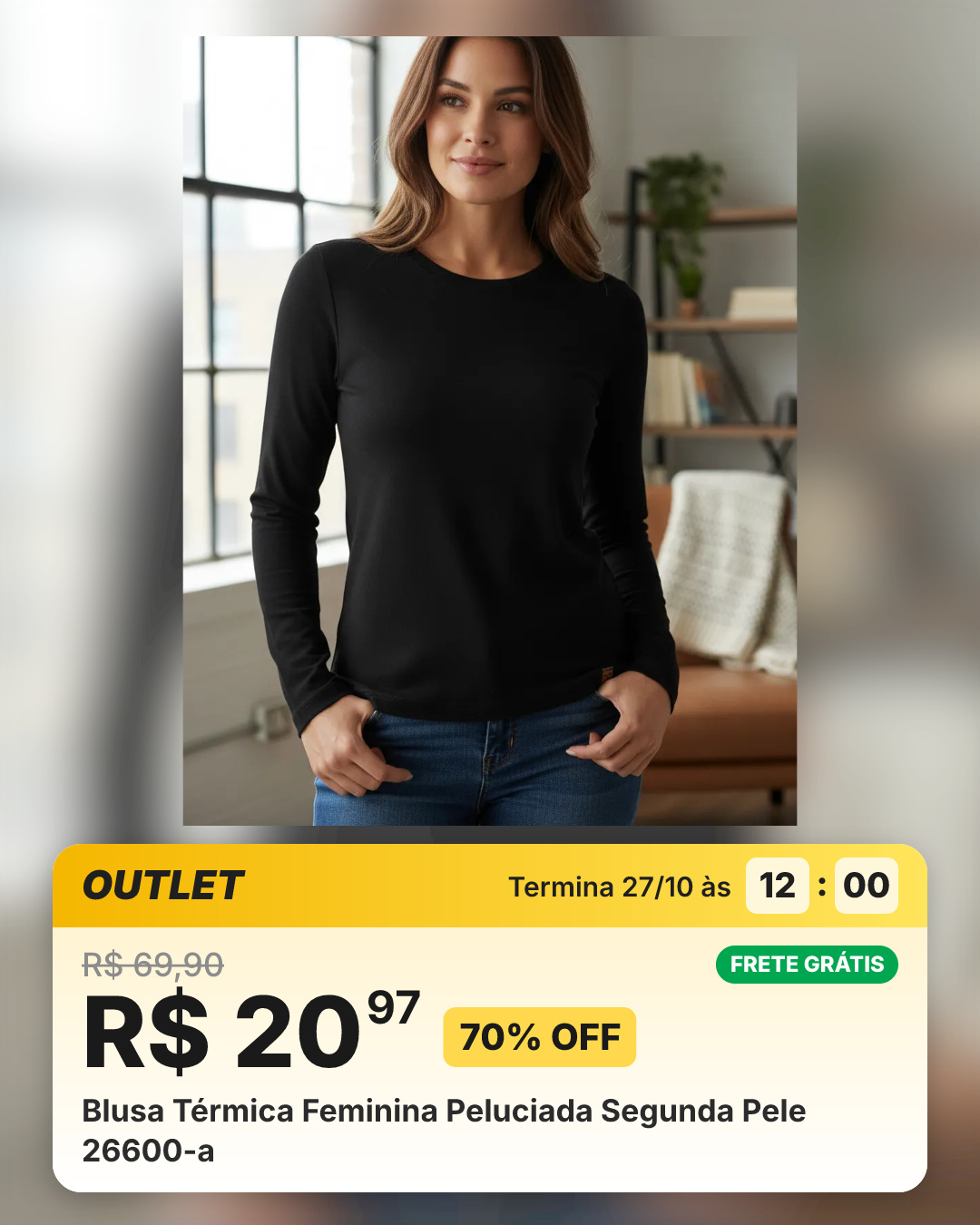 Blusa Térmica Feminina Peluciada Segunda Pele 26600-a