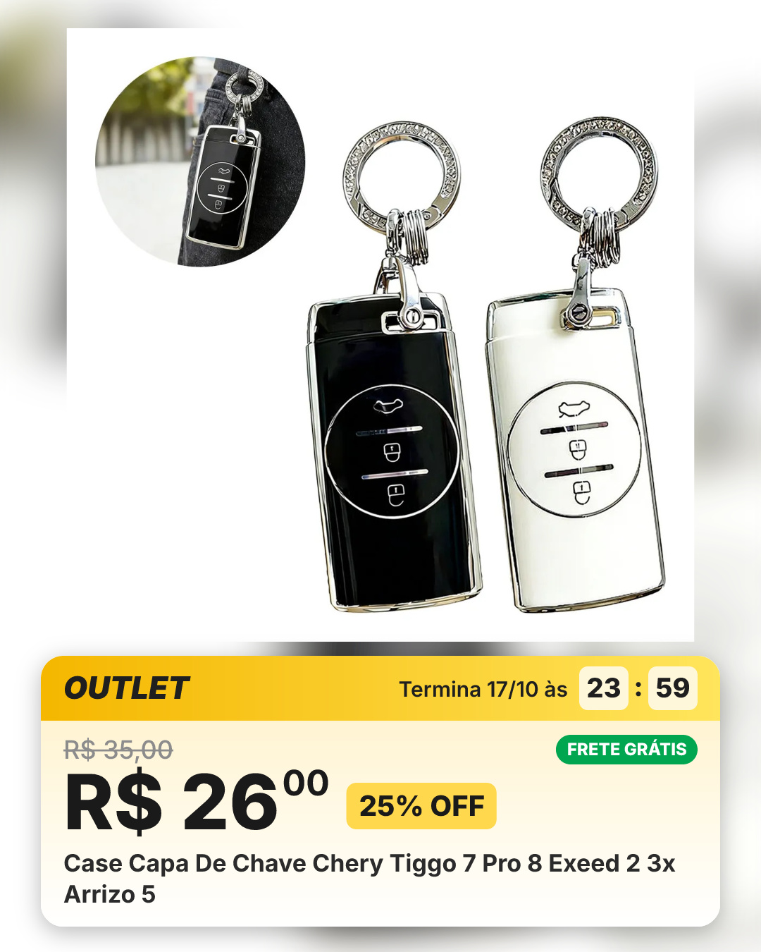 Case Capa De Chave Chery Tiggo 7 Pro 8 Exeed 2 3x Arrizo 5
