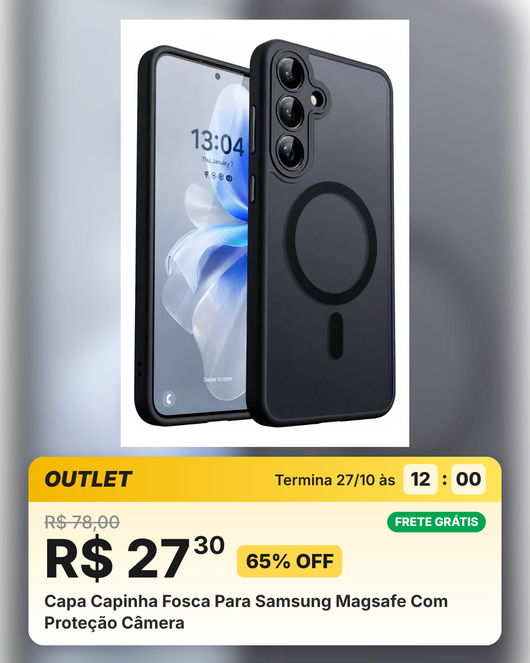 Capa Capinha Fosca Para Samsung Magsafe Com Proteção Câmera