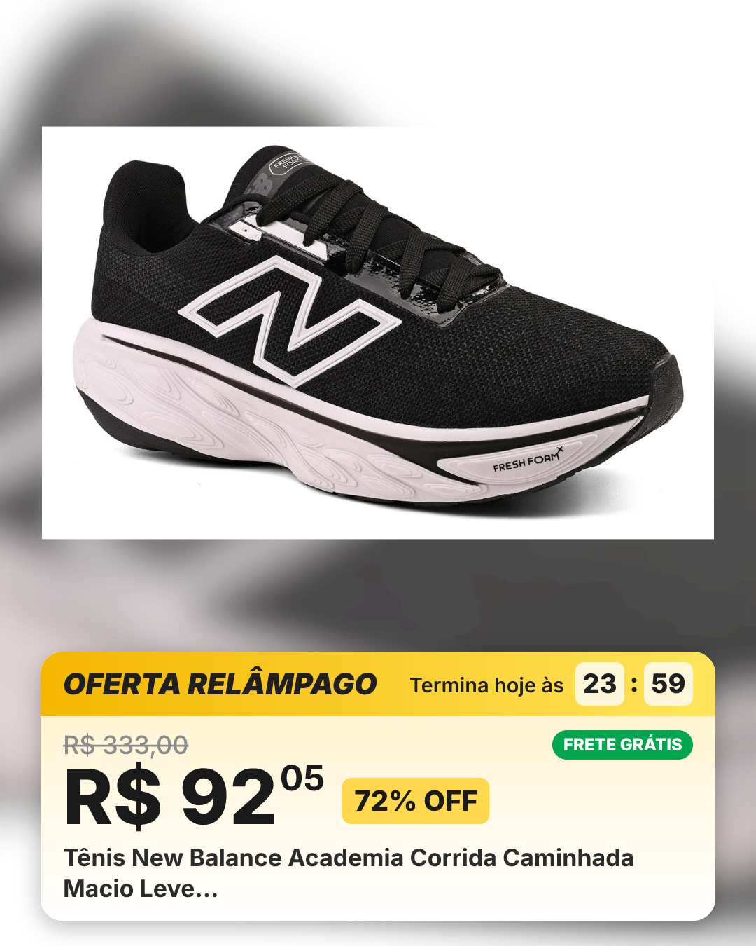 Tênis New Balance Academia Corrida Caminhada Macio Leve…