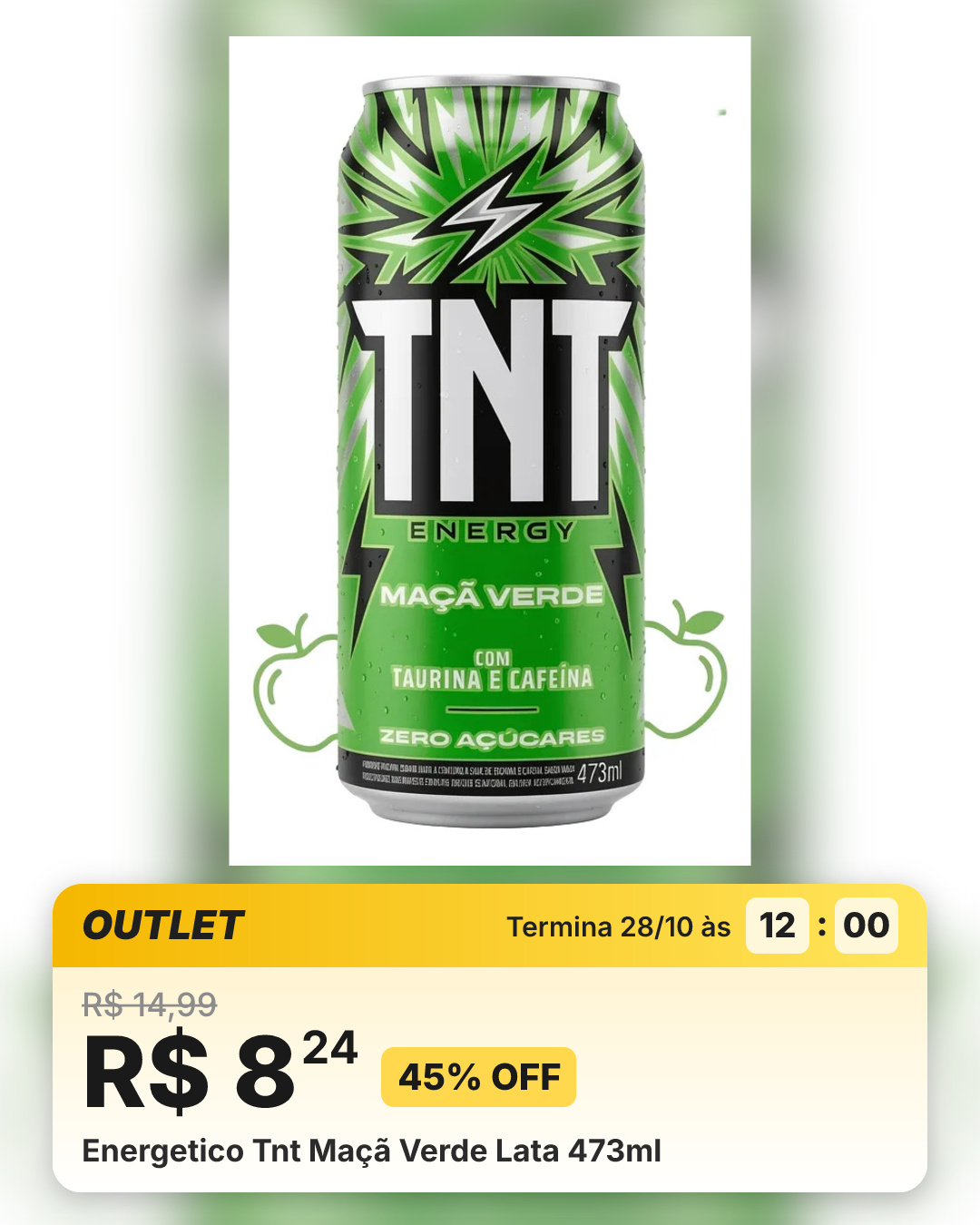Energetico Tnt Maçã Verde Lata 473ml
