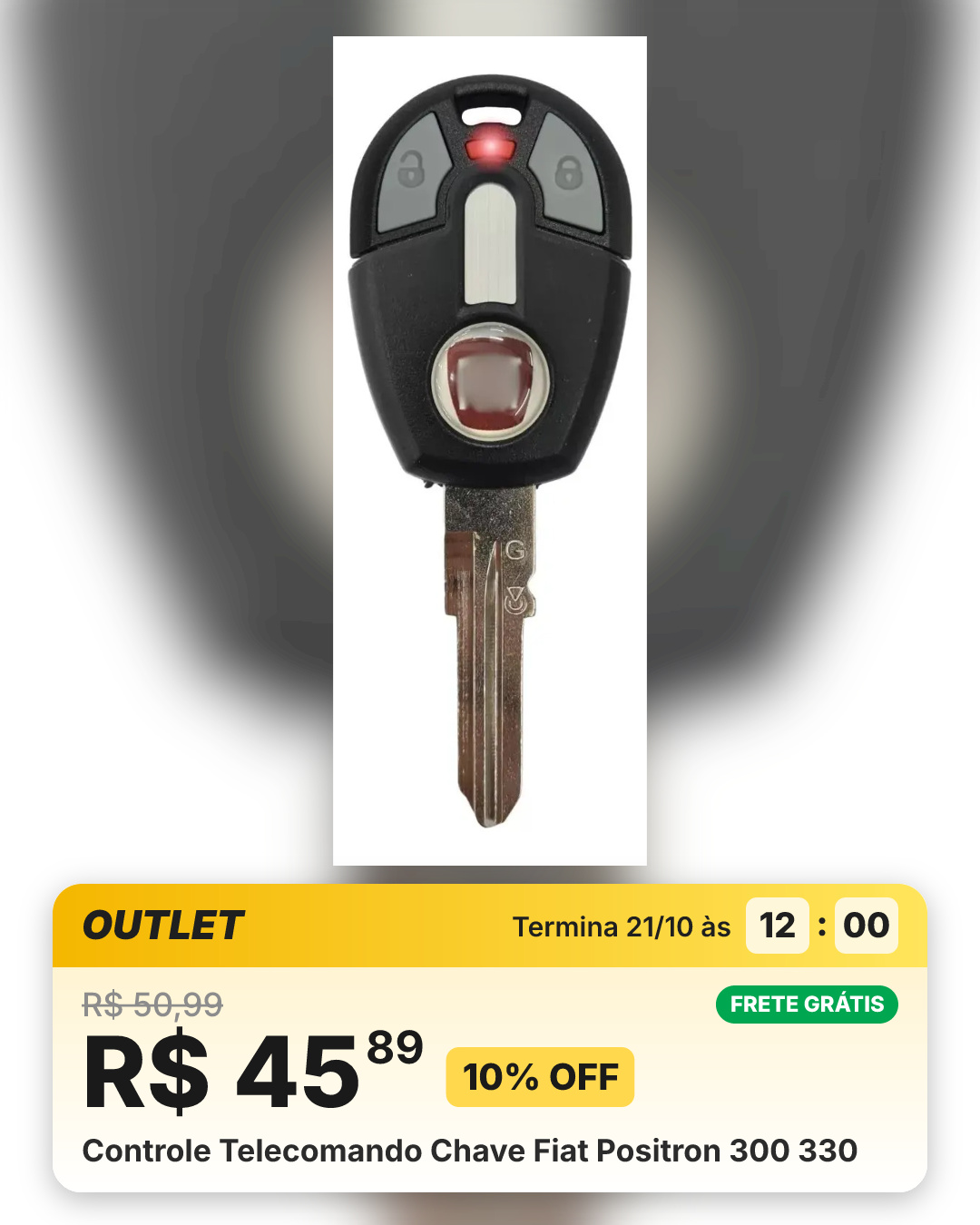 Controle Telecomando Chave Fiat Positron 300 330