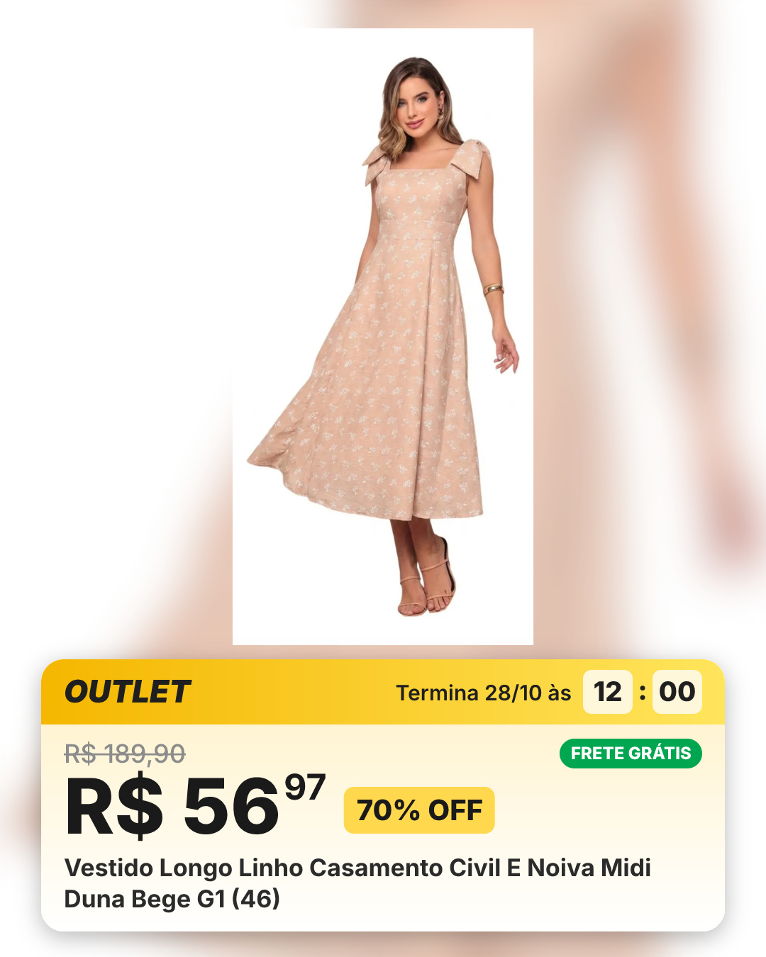 Vestido Longo Linho Casamento Civil E Noiva Midi Duna Bege G1 (46)