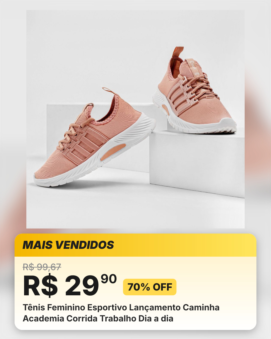 Tênis Feminino Esportivo Lançamento Caminha Academia Corrida Trabalho Dia a dia