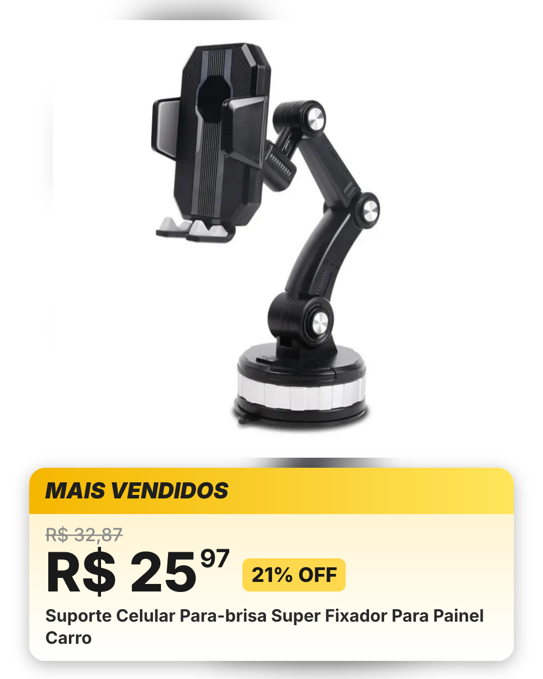Suporte Celular Para-brisa Super Fixador Para Painel Carro