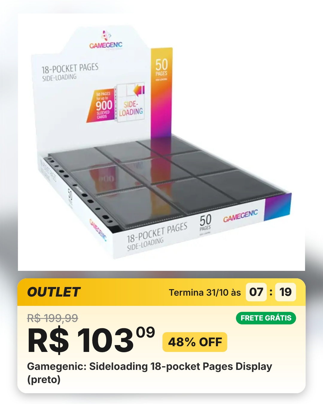 Gamegenic: Sideloading 18-pocket Pages Display (preto)