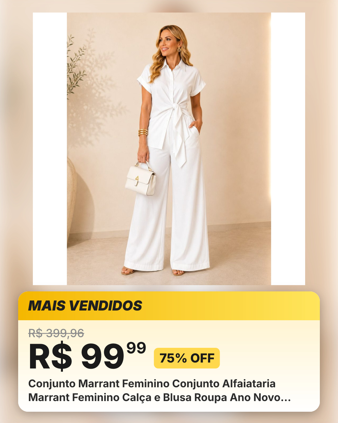 Conjunto Marrant Feminino Conjunto Alfaiataria Marrant Feminino Calça e Blusa Roupa Ano Novo Roupa Natal
