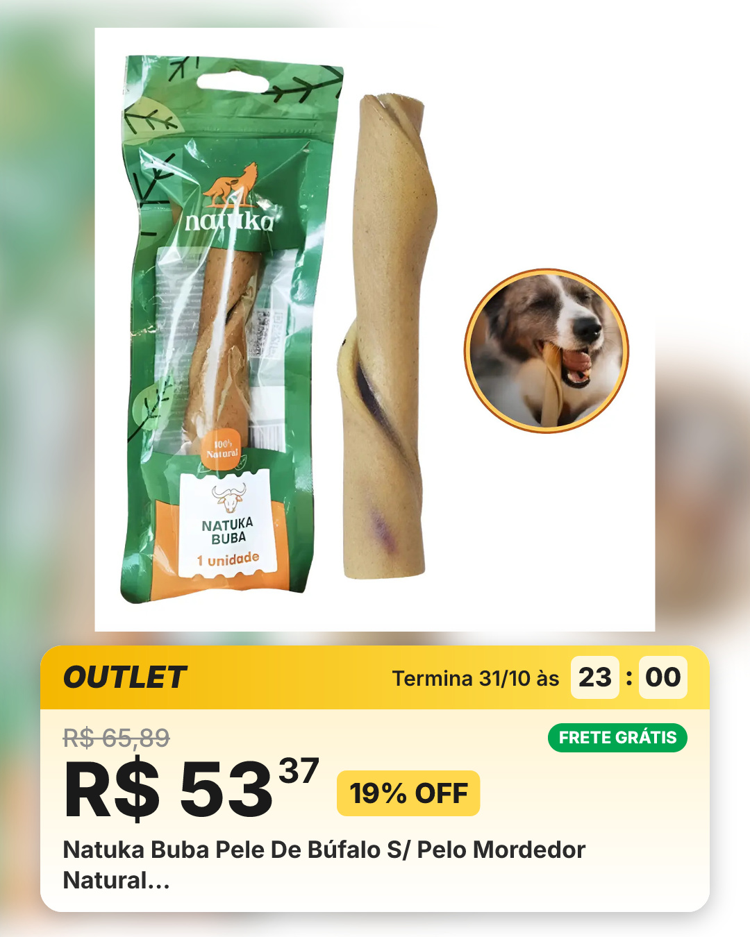Natuka Buba Pele De Búfalo S/ Pelo Mordedor Natural…