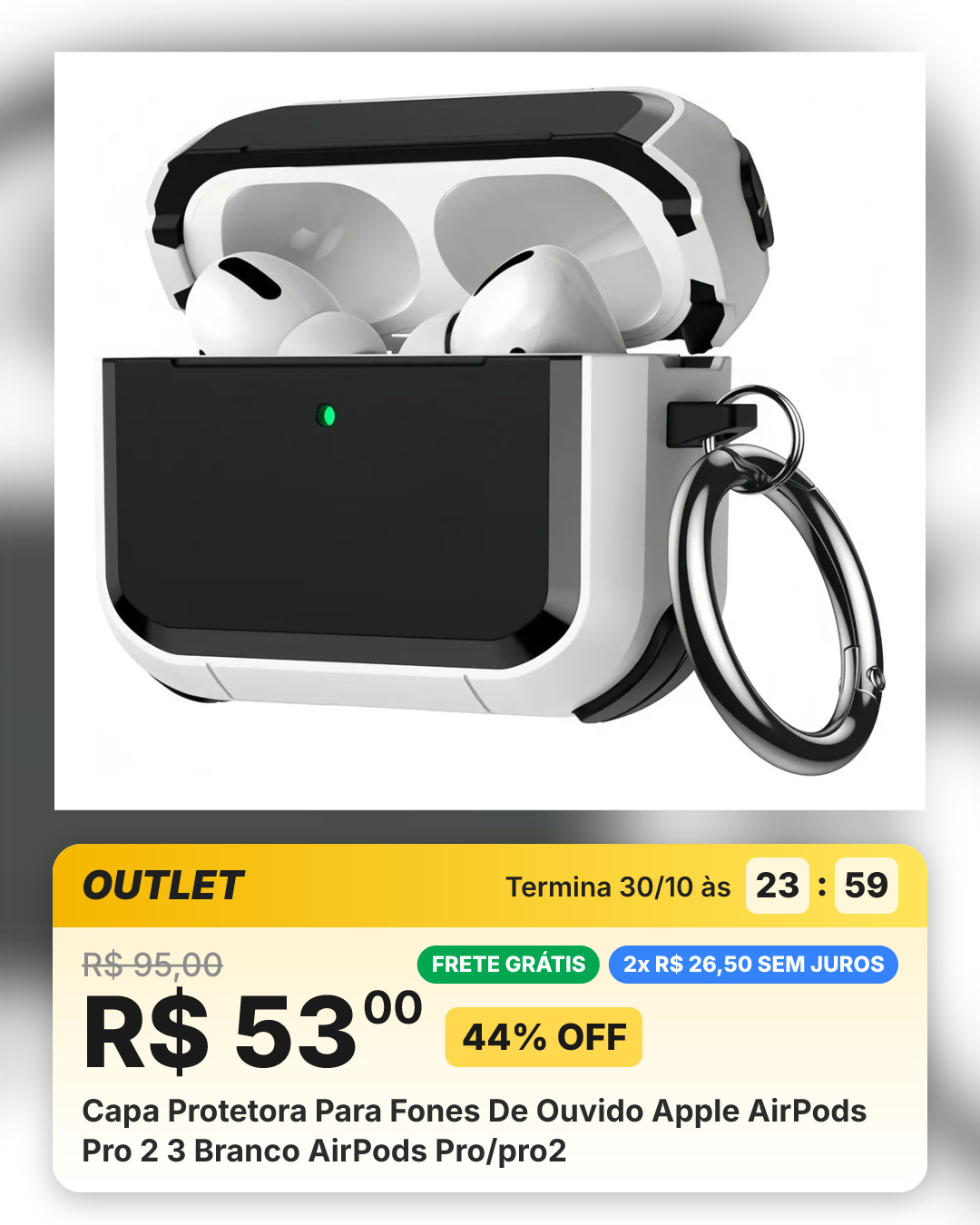 Capa Protetora Para Fones De Ouvido Apple AirPods Pro 2 3 Branco AirPods Pro/pro2
