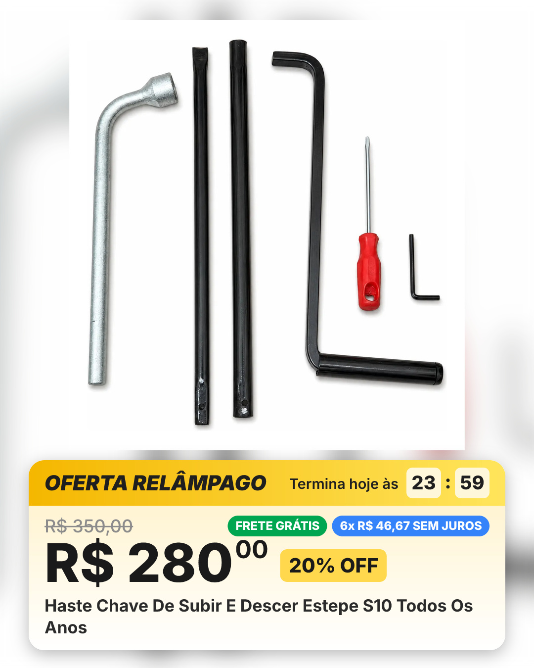 Haste Chave De Subir E Descer Estepe S10 Todos Os Anos