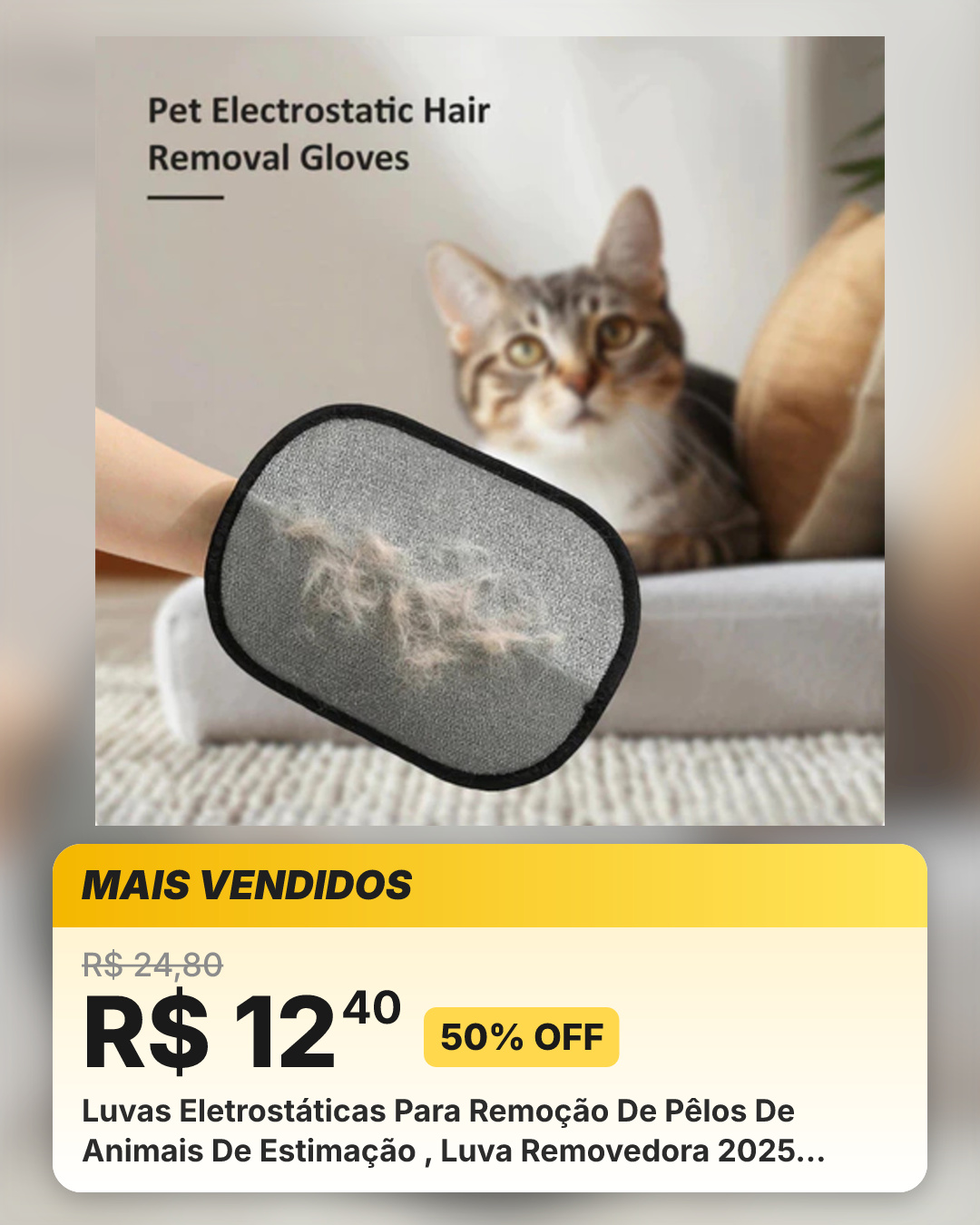 Luvas Eletrostáticas Para Remoção De Pêlos De Animais De Estimação , Luva Removedora 2025 , Laváveis E Reu