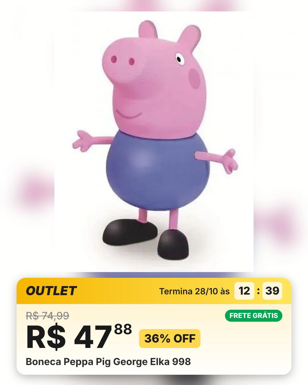Boneca Peppa Pig George Elka 998