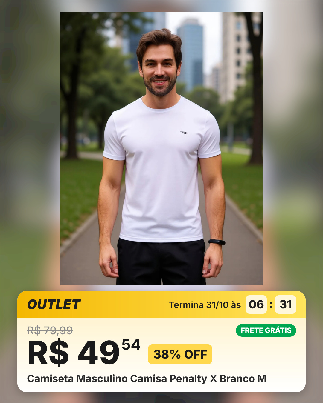 Camiseta Masculino Camisa Penalty X Branco M