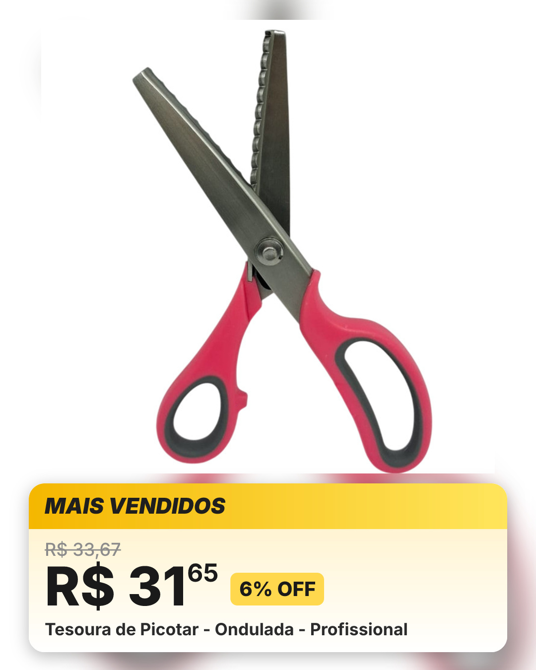 Tesoura de Picotar - Ondulada - Profissional
