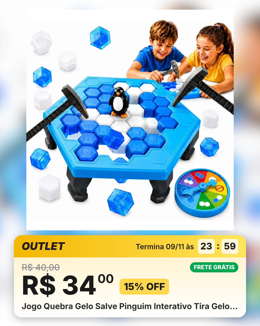 Jogo Quebra Gelo Salve Pinguim Interativo Tira Gelo…