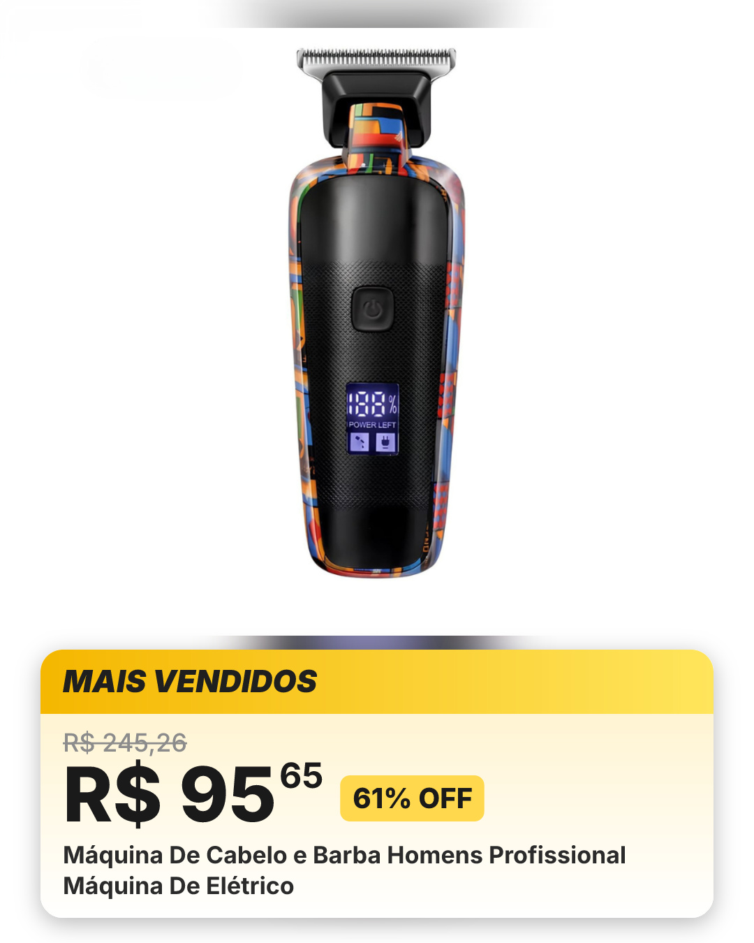 Máquina De Cabelo e Barba Homens Profissional Máquina De Elétrico