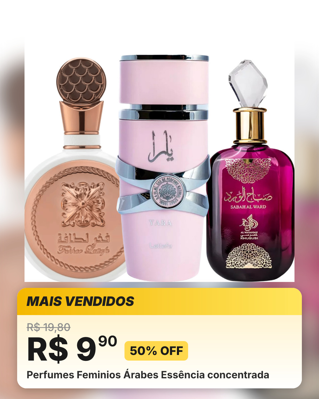 Perfumes Feminios Árabes Essência concentrada