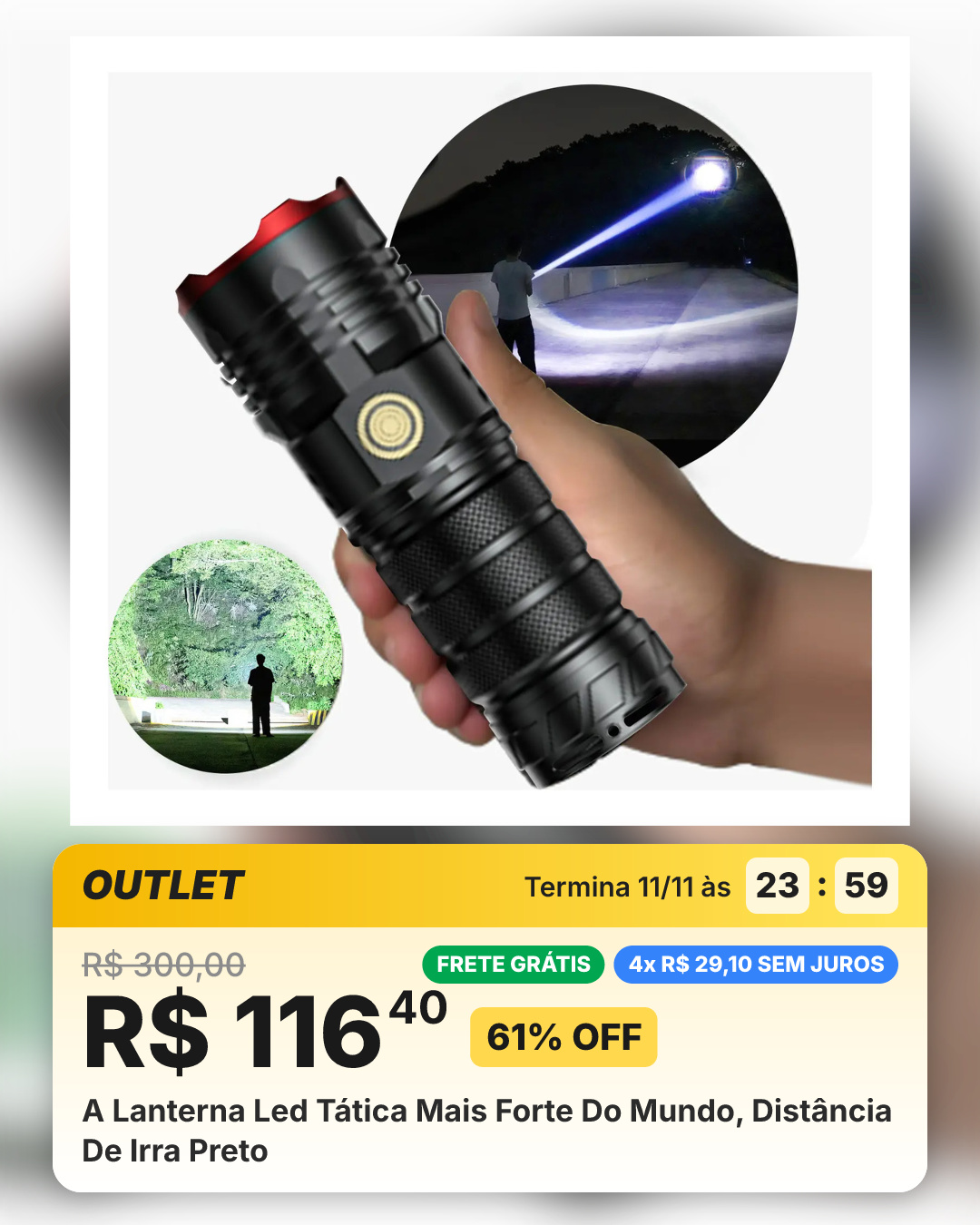 A Lanterna Led Tática Mais Forte Do Mundo, Distância De Irra Preto