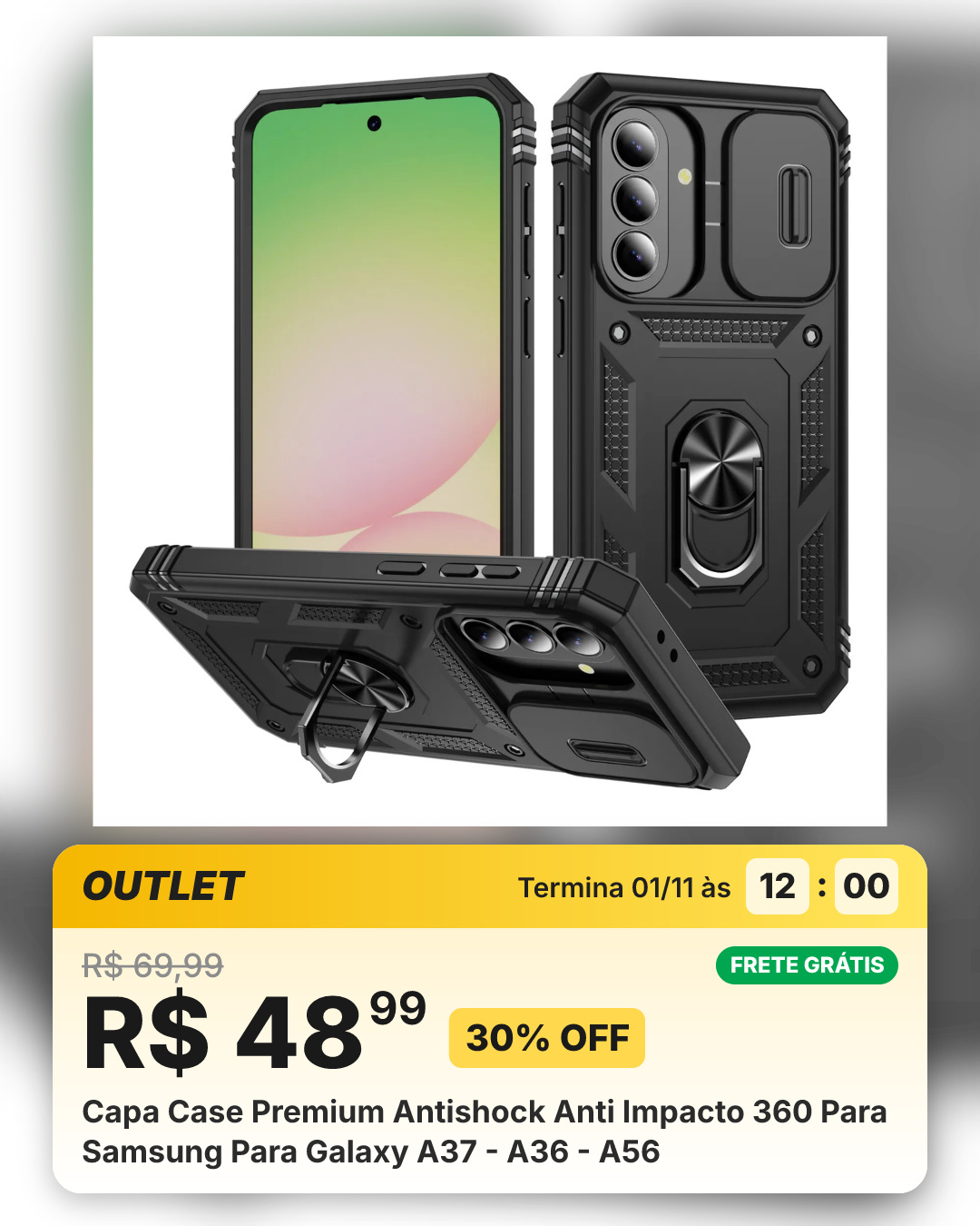 Capa Case Premium Antishock Anti Impacto 360 Para Samsung Para Galaxy A37 - A36 - A56
