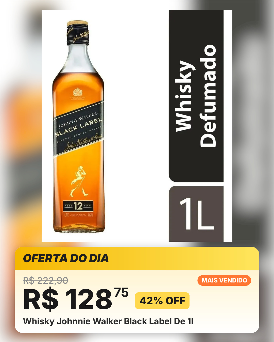 Whisky Johnnie Walker Black Label De 1l