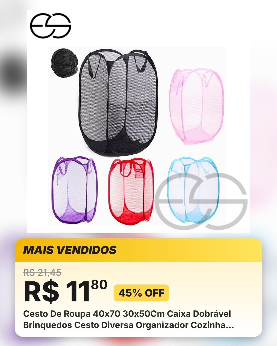 Cesto De Roupa 40x70 30x50Cm Caixa Dobrável Brinquedos Cesto Diversa Organizador Cozinha Quarto Casa