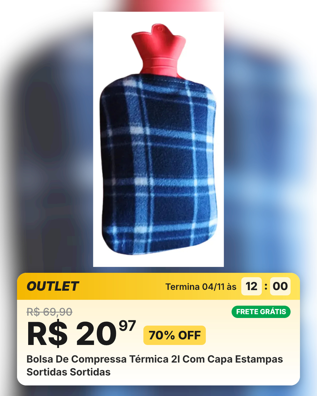 Bolsa De Compressa Térmica 2l Com Capa Estampas Sortidas Sortidas