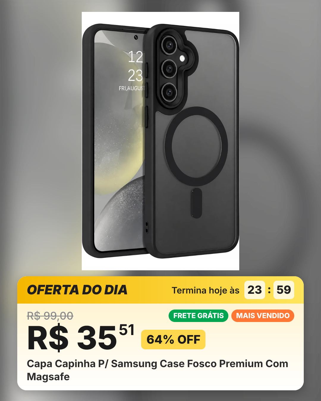 Capa Capinha P/ Samsung Case Fosco Premium Com Magsafe