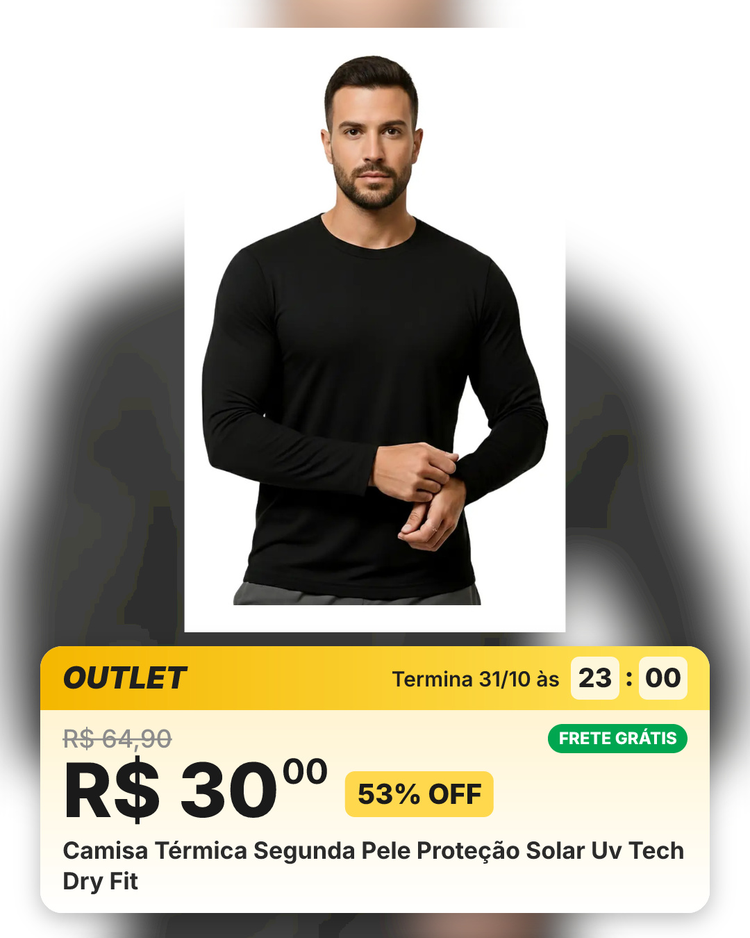 Camisa Térmica Segunda Pele Proteção Solar Uv Tech Dry Fit