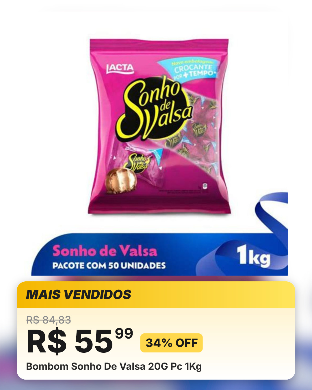 Bombom Sonho De Valsa 20G Pc 1Kg