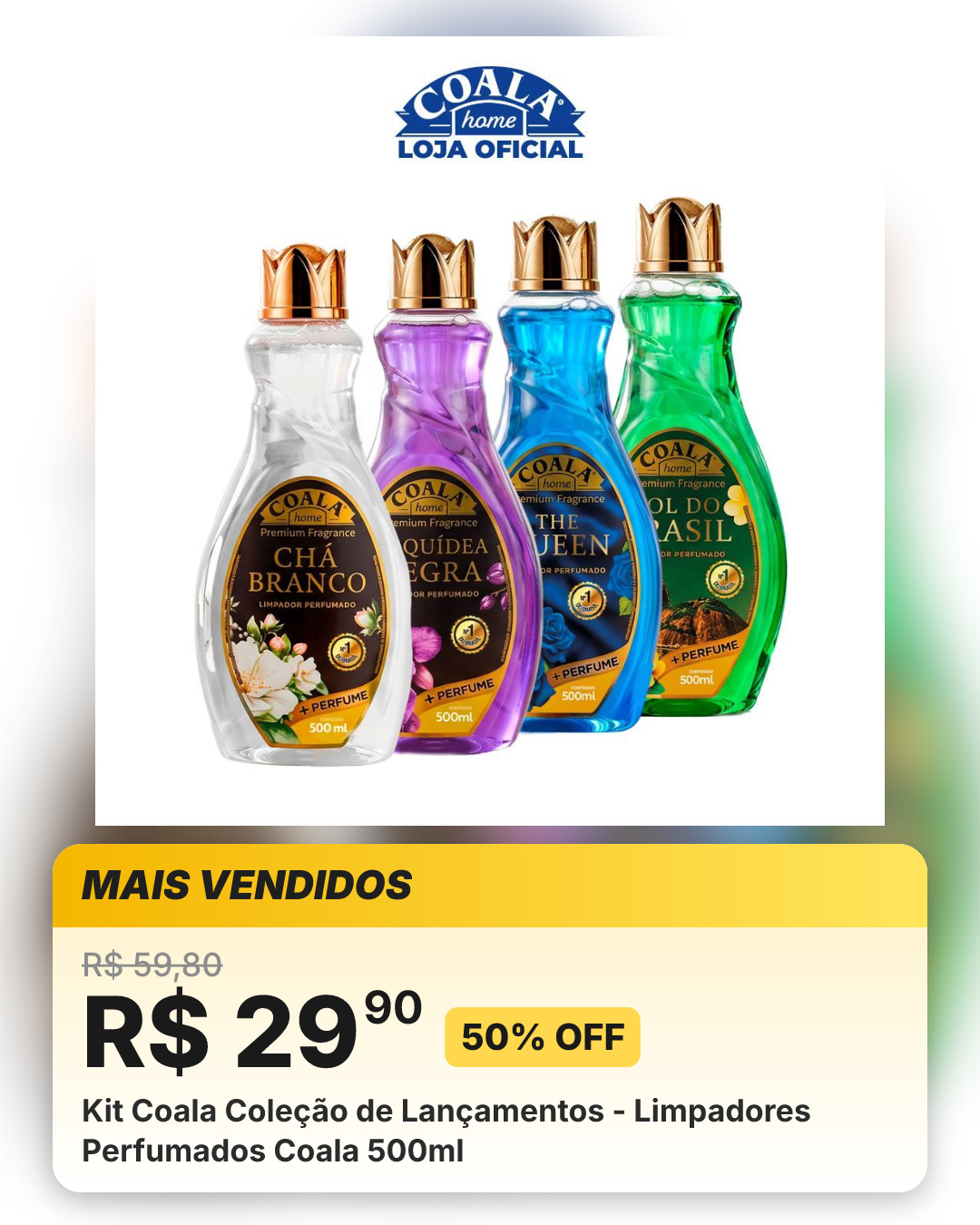 Kit Coala Coleção de Lançamentos - Limpadores Perfumados Coala 500ml