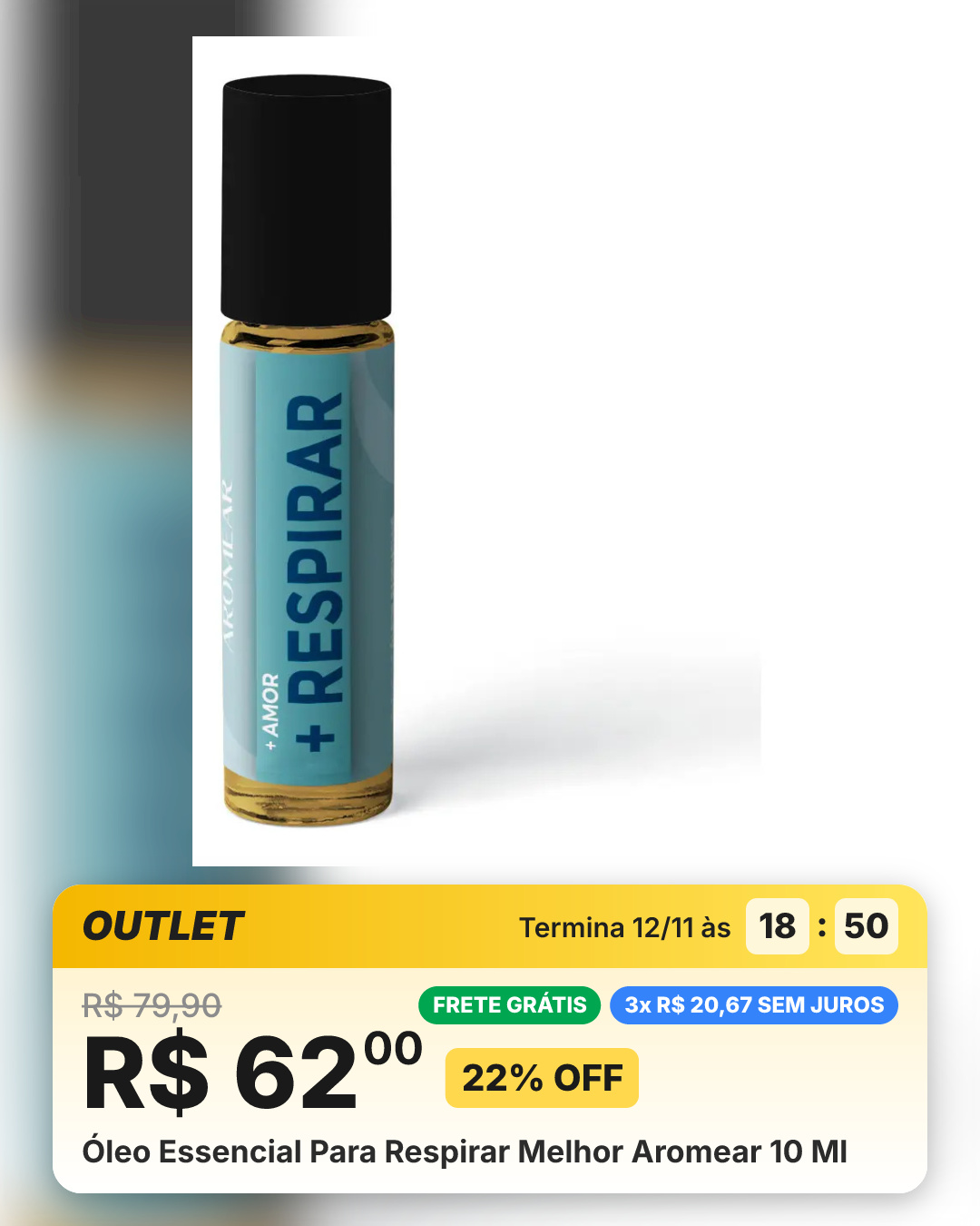 Óleo Essencial Para Respirar Melhor Aromear 10 Ml
