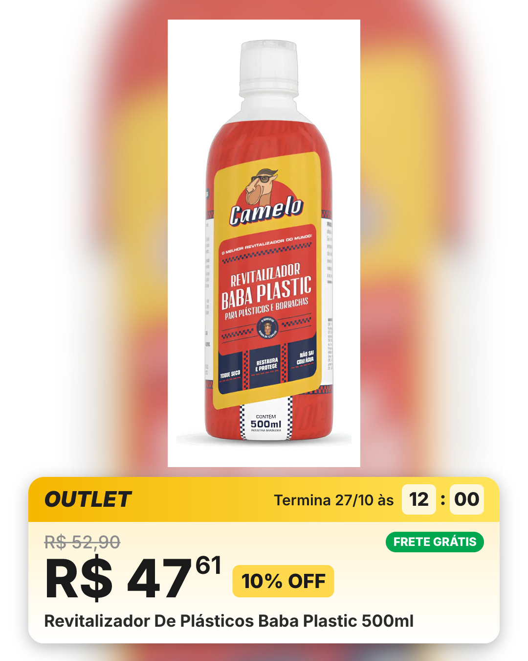 Revitalizador De Plásticos Baba Plastic 500ml