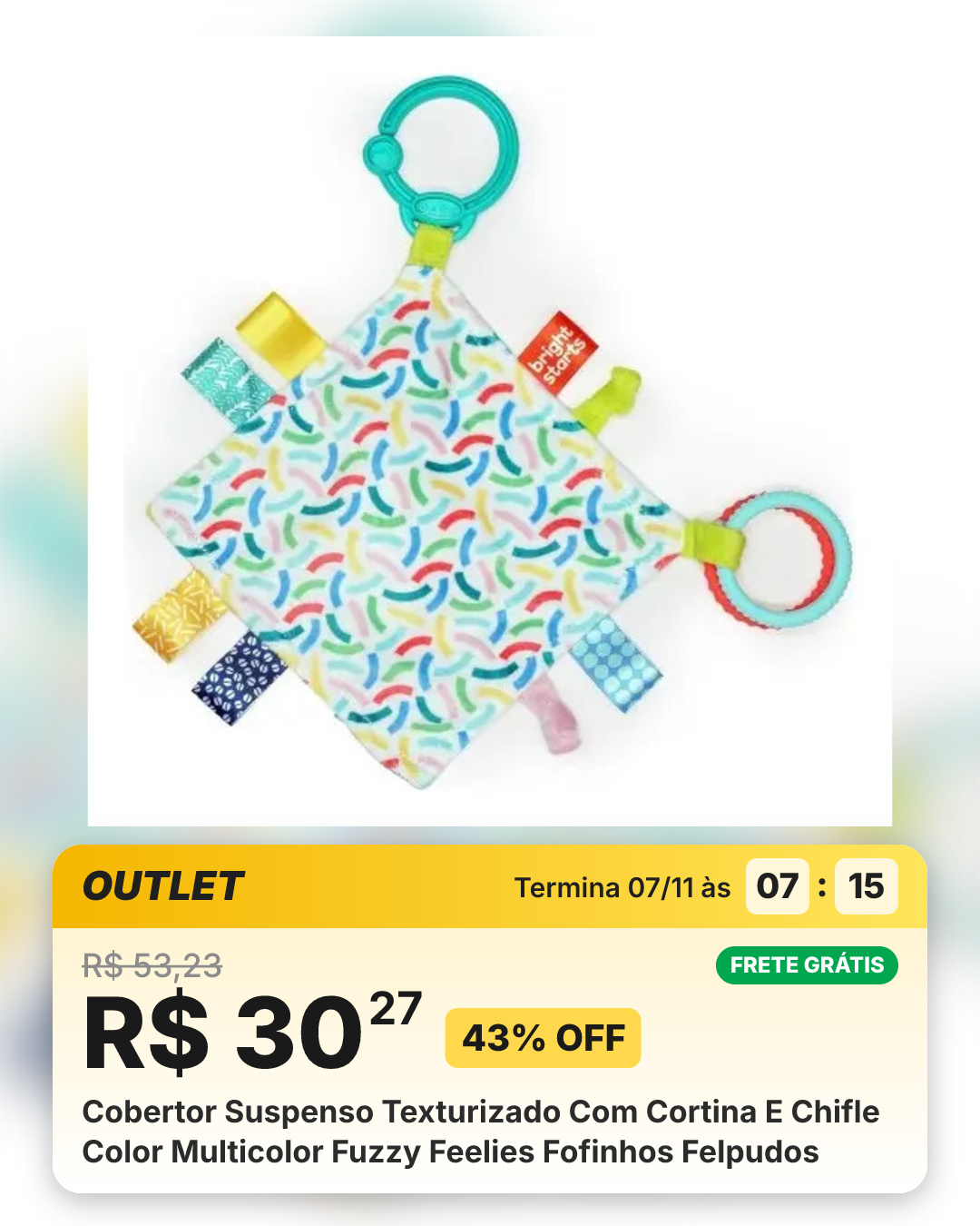 Cobertor Suspenso Texturizado Com Cortina E Chifle Color Multicolor Fuzzy Feelies Fofinhos Felpudos