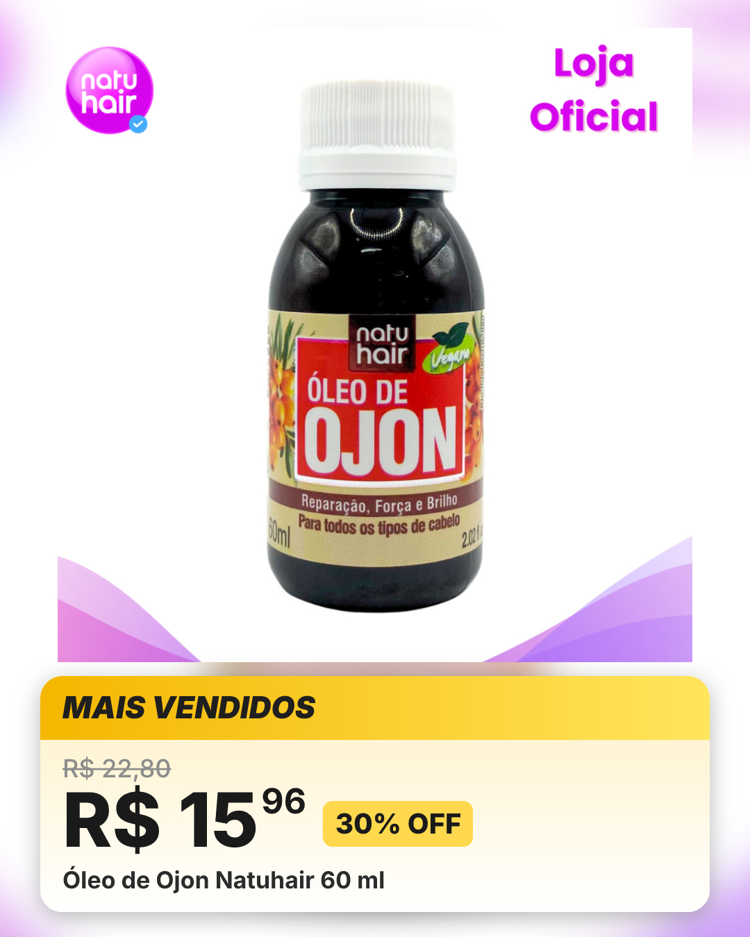 Óleo de Ojon Natuhair 60 ml