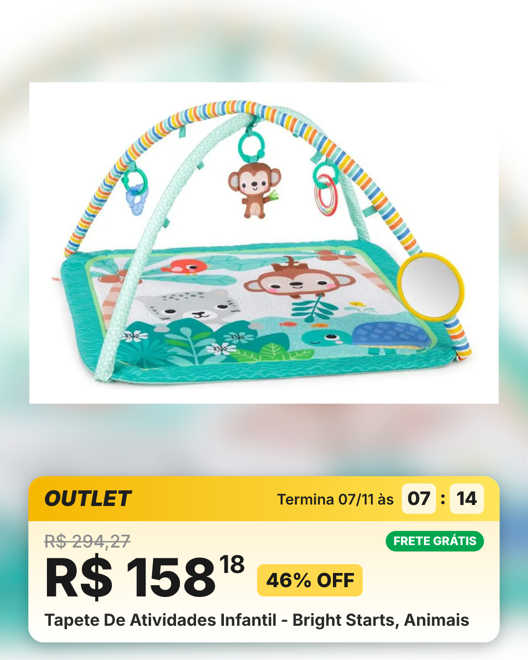 Tapete De Atividades Infantil - Bright Starts, Animais