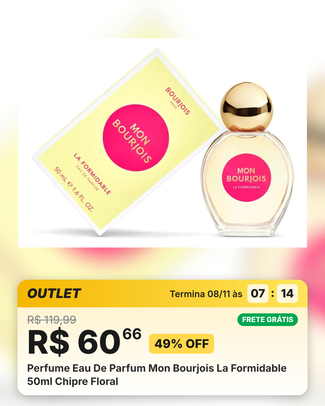 Perfume Eau De Parfum Mon Bourjois La Formidable 50ml Chipre Floral