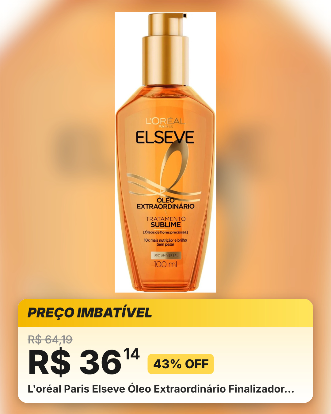 L'oréal Paris Elseve Óleo Extraordinário Finalizador…