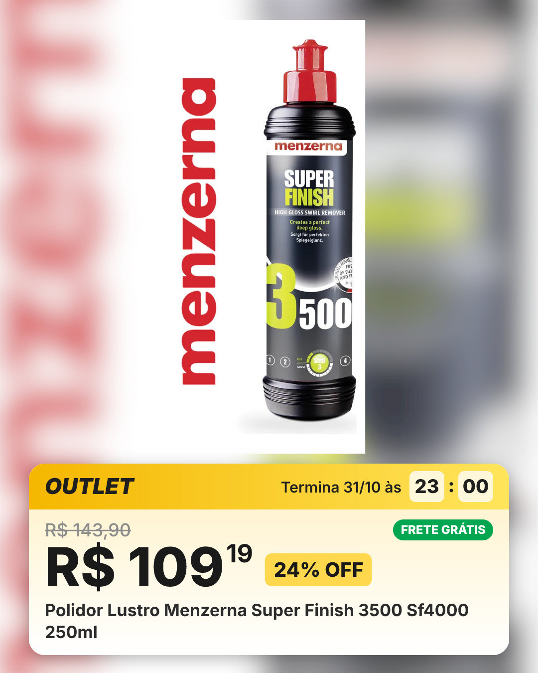 Polidor Lustro Menzerna Super Finish 3500 Sf4000 250ml