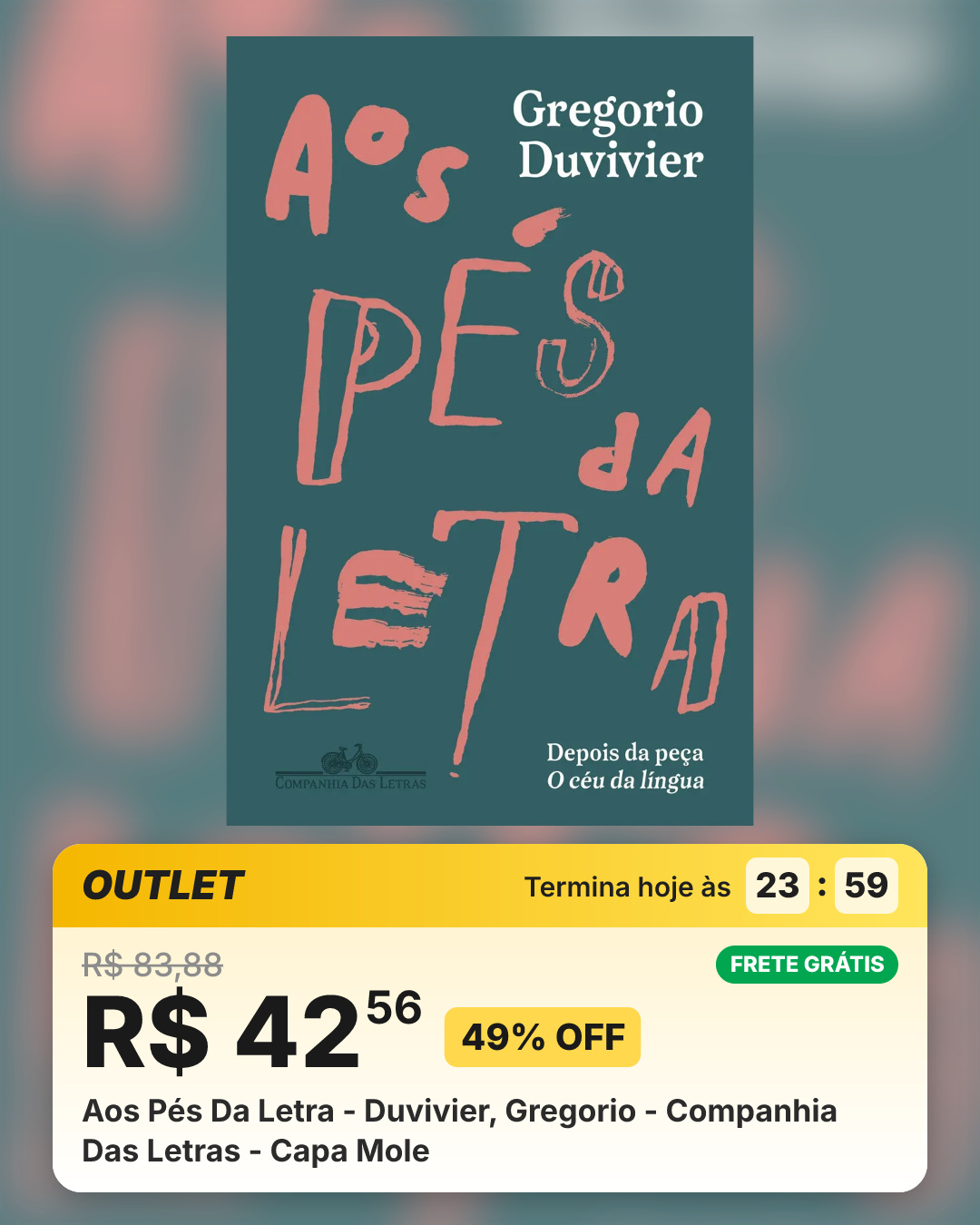 Aos Pés Da Letra - Duvivier, Gregorio - Companhia Das Letras - Capa Mole