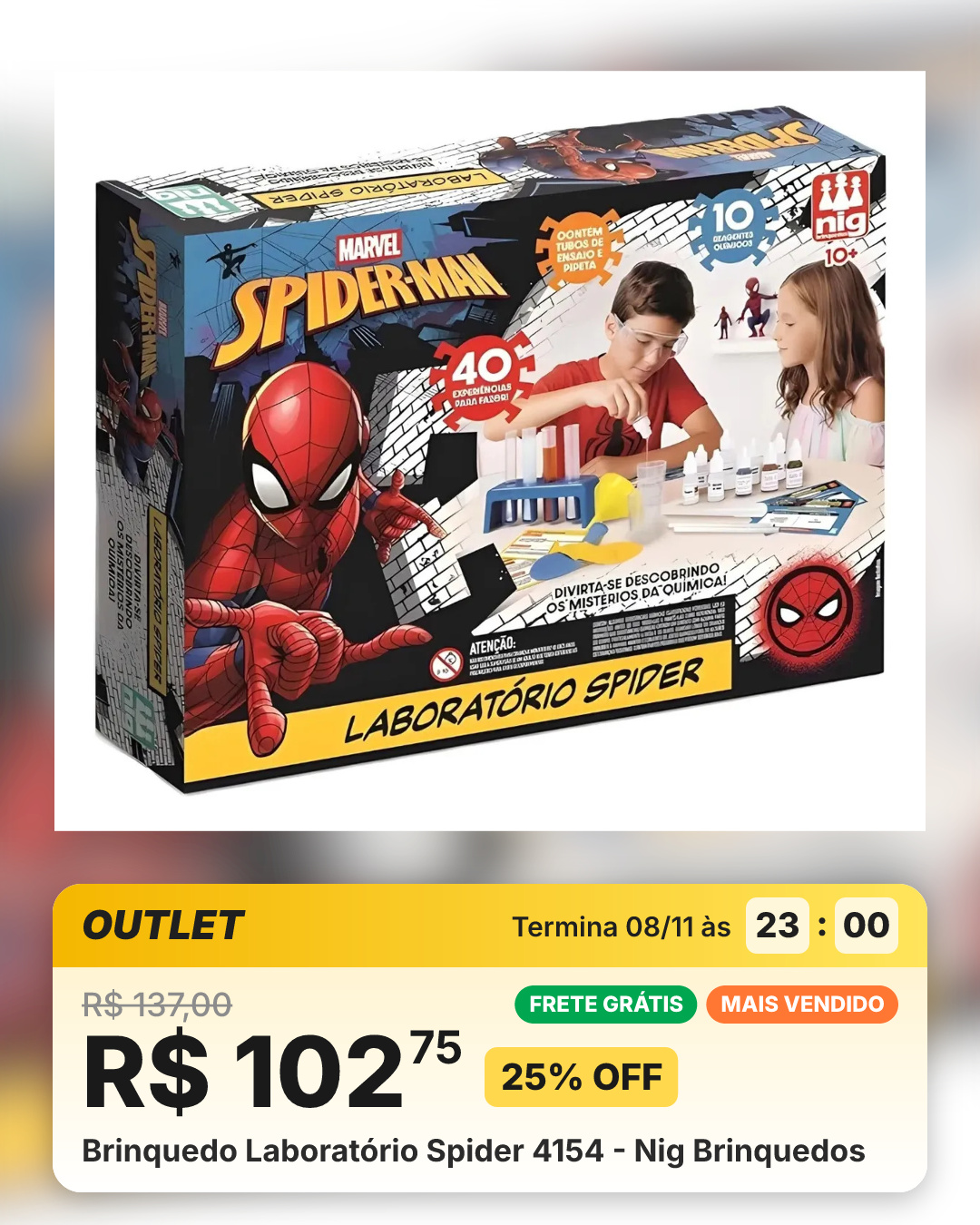 Brinquedo Laboratório Spider 4154 - Nig Brinquedos