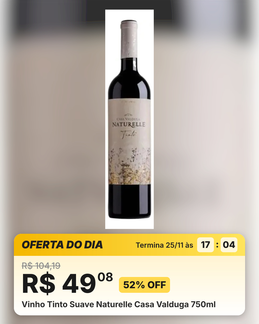 Vinho Tinto Suave Naturelle Casa Valduga 750ml