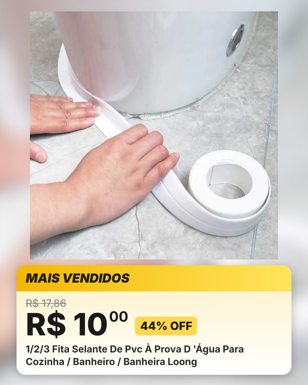 1/2/3 Fita Selante De Pvc À Prova D 'Água Para Cozinha / Banheiro / Banheira Loong