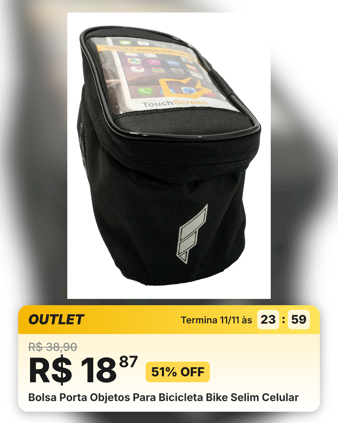 Bolsa Porta Objetos Para Bicicleta Bike Selim Celular