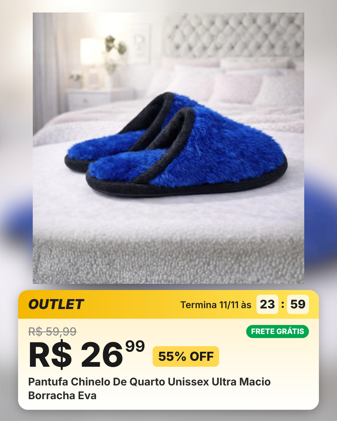 Pantufa Chinelo De Quarto Unissex Ultra Macio Borracha Eva