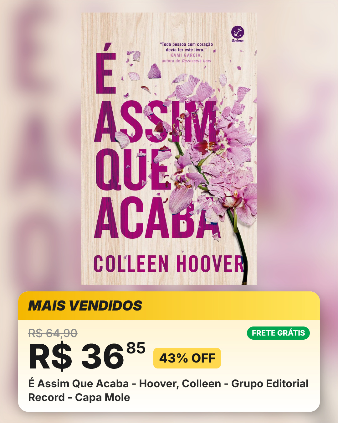 É Assim Que Acaba - Hoover, Colleen - Grupo Editorial Record - Capa Mole