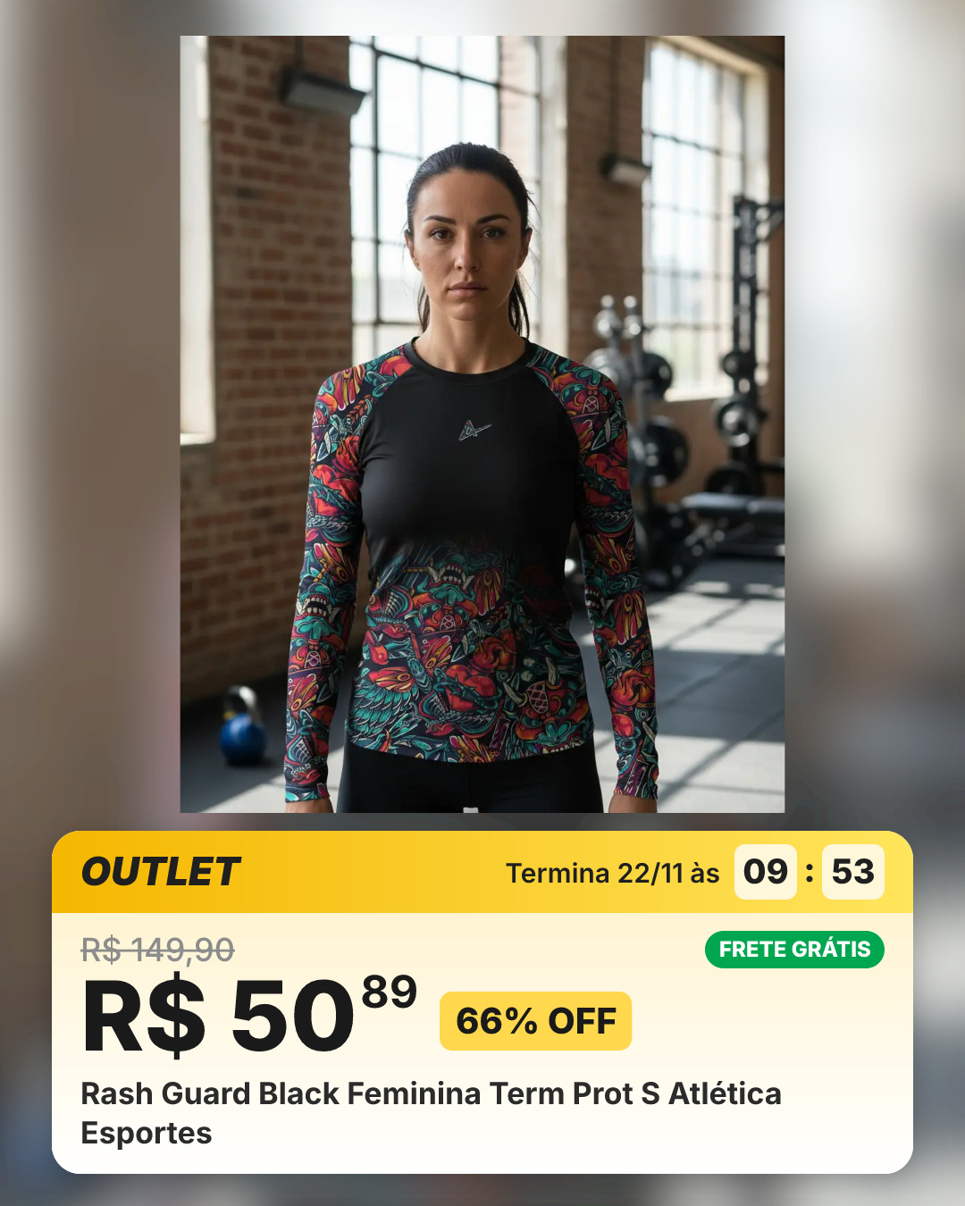 Rash Guard Black Feminina Term Prot S Atlética Esportes