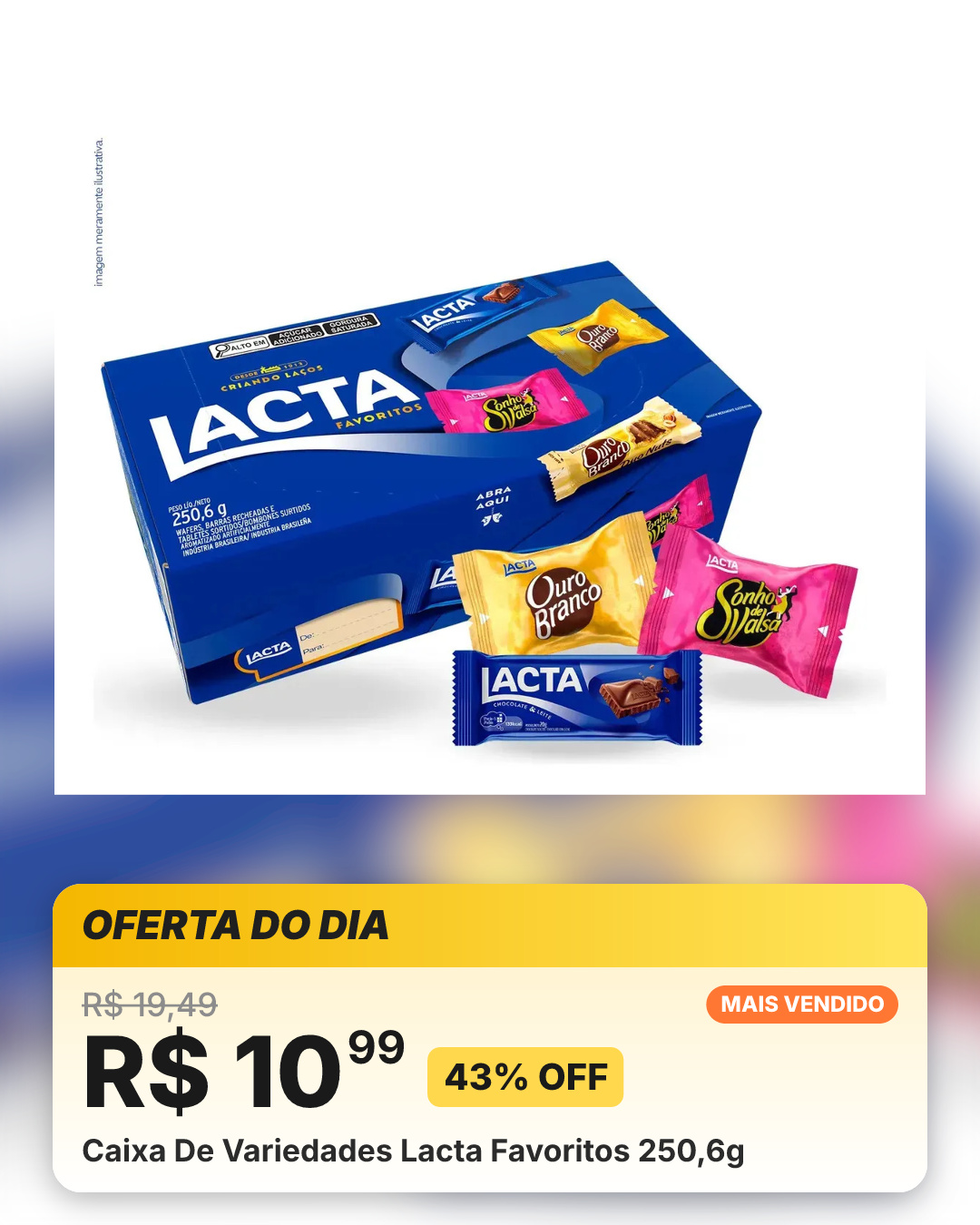 Caixa De Variedades Lacta Favoritos 250,6g