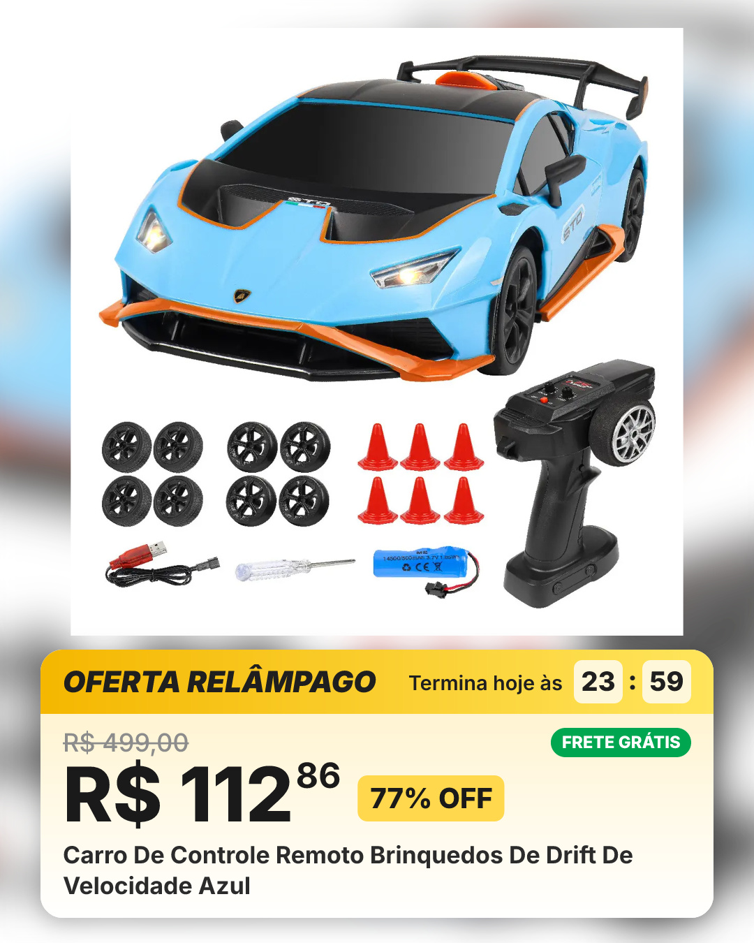 Carro De Controle Remoto Brinquedos De Drift De Velocidade Azul